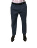 Dolce & Gabbana Blue Cotton Men Skinny Dress Pants