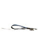 Dolce & Gabbana Blue Logo Polyester Silver Brass Holder Keychain Keyring