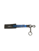 Dolce & Gabbana Blue Logo Polyester Silver Brass Holder Keychain Keyring