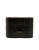 Dolce & Gabbana Black Leather Metal Logo Plaque Holder Airpods Case