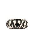 Dolce & Gabbana Black White Leather Scribble Embossed Logo Airpods Case
