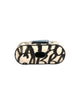Dolce & Gabbana Black White Leather Scribble Embossed Logo Airpods Case