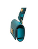 Dolce & Gabbana Green Logo Plaque Leather Gold Metal Strap Airpods Case