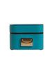 Dolce & Gabbana Green Leather Metal Logo Plaque Holder Airpods Case