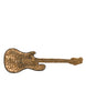 Dolce & Gabbana Gold Brass Beaded Guitar Pin Brooch