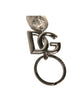 Dolce & Gabbana Silver Brass DG Logo Keychain Metal Ring Keyring