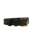 Dolce & Gabbana Black Textured Leather Gold Tone Metal Buckle Armband