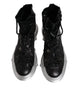 Dolce & Gabbana Black Nylon Galileo High Top Sneakers Shoes