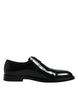 Dolce & Gabbana Black Leather Monk Strap Derby Formal Shoes