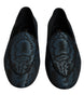 Dolce & Gabbana Blue Black Flats Men Loafers Dress Shoes