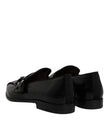 Dolce & Gabbana Black Exotic Leather DG Logo Loafers Formal Dress Shoes