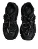Dolce & Gabbana Black Low Top Space Lace Up Sneakers Shoes
