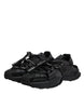 Dolce & Gabbana Black Low Top Space Lace Up Sneakers Shoes