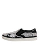 Dolce & Gabbana Black Embellished London Men Slip On Shoes