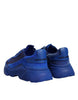 Dolce & Gabbana Blue Leather Daymaster Low Top Sneakers Shoes