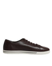 Dolce & Gabbana Brown Low Top Men Saint Tropez Sneakers Shoes