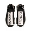 Dolce & Gabbana Black White Slip On Sorrento Sneakers Shoes