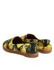 Dolce & Gabbana Multicolor Lemon Slip On Espadrilles Shoes