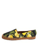 Dolce & Gabbana Multicolor Lemon Slip On Espadrilles Shoes