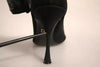 Dolce & Gabbana Black Silk Mesh Sock Style Heels Boots Shoes