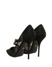 Dolce & Gabbana Black Mesh Mary Jane High Heels Pumps Shoes