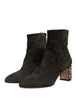 Dolce & Gabbana Black Embellished Heel Ankle Boots Shoes