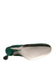 Dolce & Gabbana Green Suede Leather High Heel Pumps Shoes
