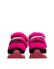 Dolce & Gabbana Black Pink Fur Embellished Sneakers Shoes