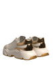 Dolce & Gabbana White Gold Daymaster Low Top Sneakers Shoes