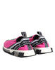 Dolce & Gabbana Fuchsia White Slip On Sorrento Sneakers Shoes