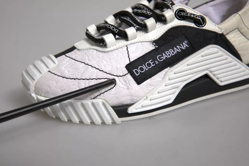 Dolce & Gabbana White Black NS1 Low Top Sneakers Shoes