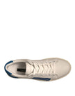 Dolce & Gabbana White Suede Leather Low Top Sneakers Shoes