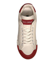 Dolce & Gabbana Shoes White Leather Logo Portofino Sneakers