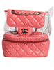 Chanel Pink Vinyl Leather Backpack Purse Bag