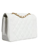 Chanel White Medium Classic DIANA Shoulder Bag Gold Plated Purse