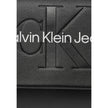 Calvin Klein Jeans Black And White Artificial Leather Handbag