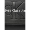 Calvin Klein Jeans Black And White Artificial Leather Handbag