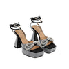 MACH & MACH Chic Black Leather Platforms for Elevated Style