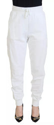 Dolce & Gabbana White Cotton Women Sweatpants Trouser Pants