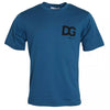 Dolce & Gabbana Blue Logo Cotton Round Neck Short Sleeves T-shirt