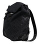 Dolce & Gabbana Black Neoprene Nylon DG Logo School Backpack Bag