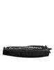 Dolce & Gabbana Black Logo Print Scuba Crossbody Shoulder Bag