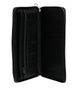 Dolce & Gabbana Black Calfskin Leather Logo Zip Around Continental Wallet