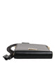 Dolce & Gabbana Black Leather Logo Plaque Neck Strap Card Coin Wallet