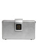 Dolce & Gabbana Metallic Silver DG BOX Leather Shoulder Strap Bag