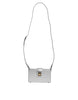 Dolce & Gabbana Metallic Silver DG BOX Leather Shoulder Strap Bag