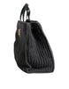 Dolce & Gabbana Black Large Knitted Crochet Shoulder Shopper DG Logo Bag