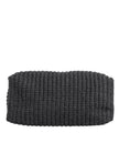 Dolce & Gabbana Black Large Knitted Crochet Shoulder Shopper DG Logo Bag
