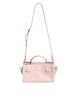 Dolce & Gabbana Light Pink Logo Plaque Soft Leather Strap Crossbody Bag