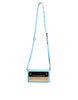 Dolce & Gabbana Blue Branded Maxi Plate Leather Crossbody Phone Bag